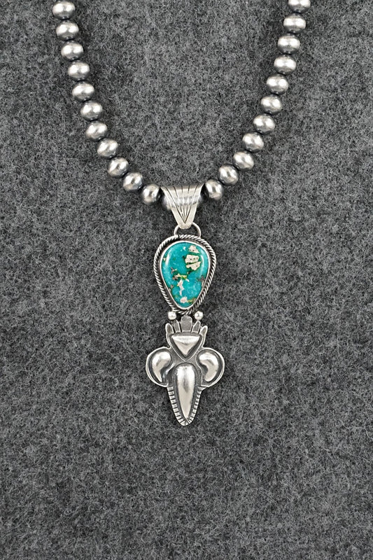Turquoise & Sterling Silver Necklace - Gary Shorty