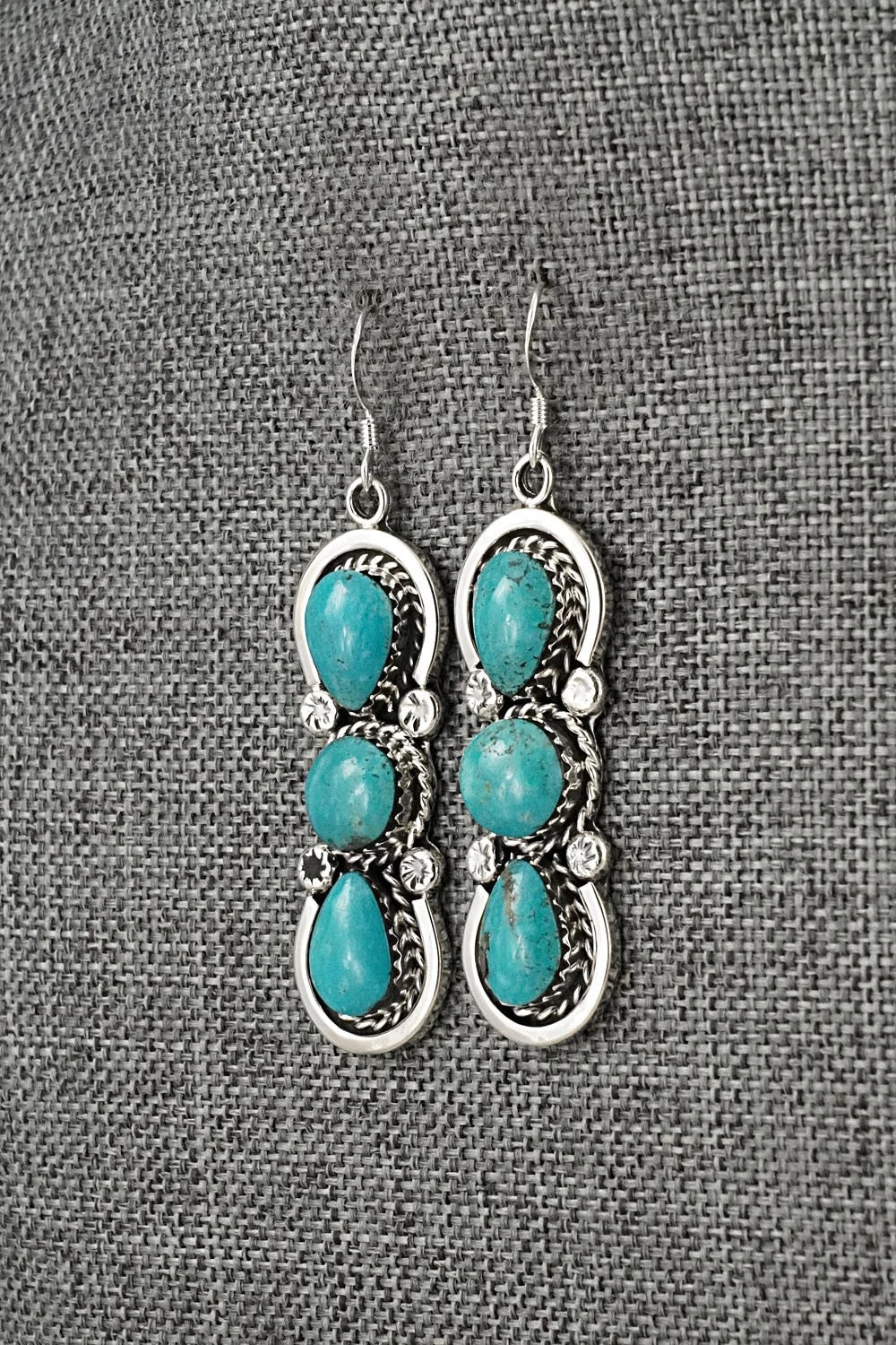 Turquoise & Sterling Silver Earrings - Marie Bahe