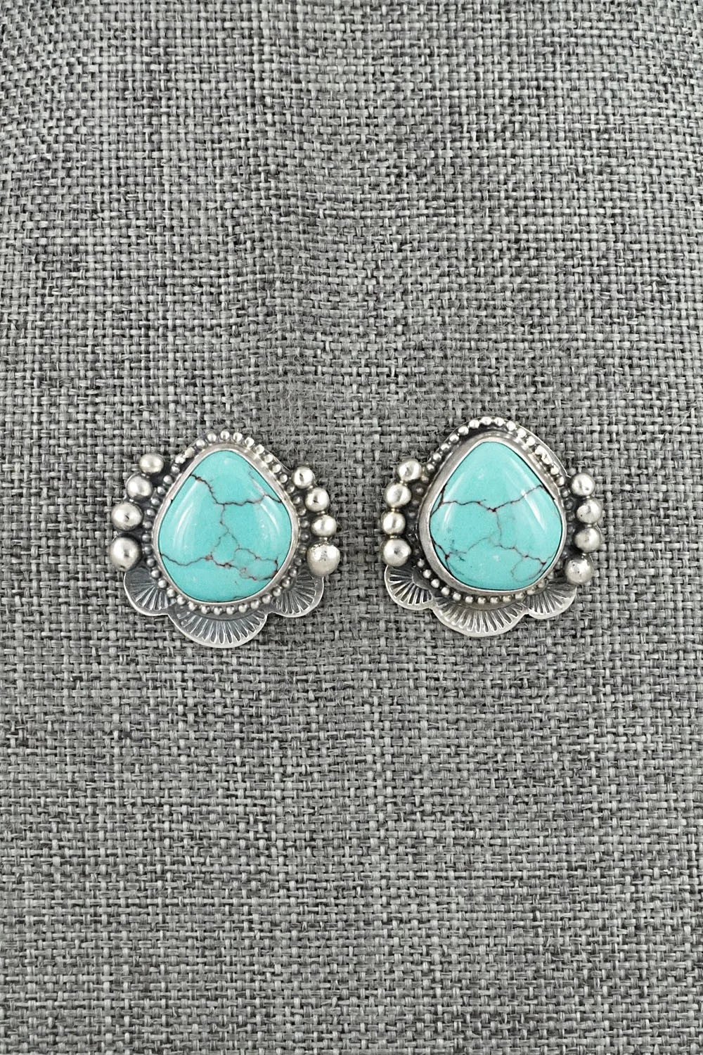 Turquoise & Sterling Silver Earrings - Bobby Johnson
