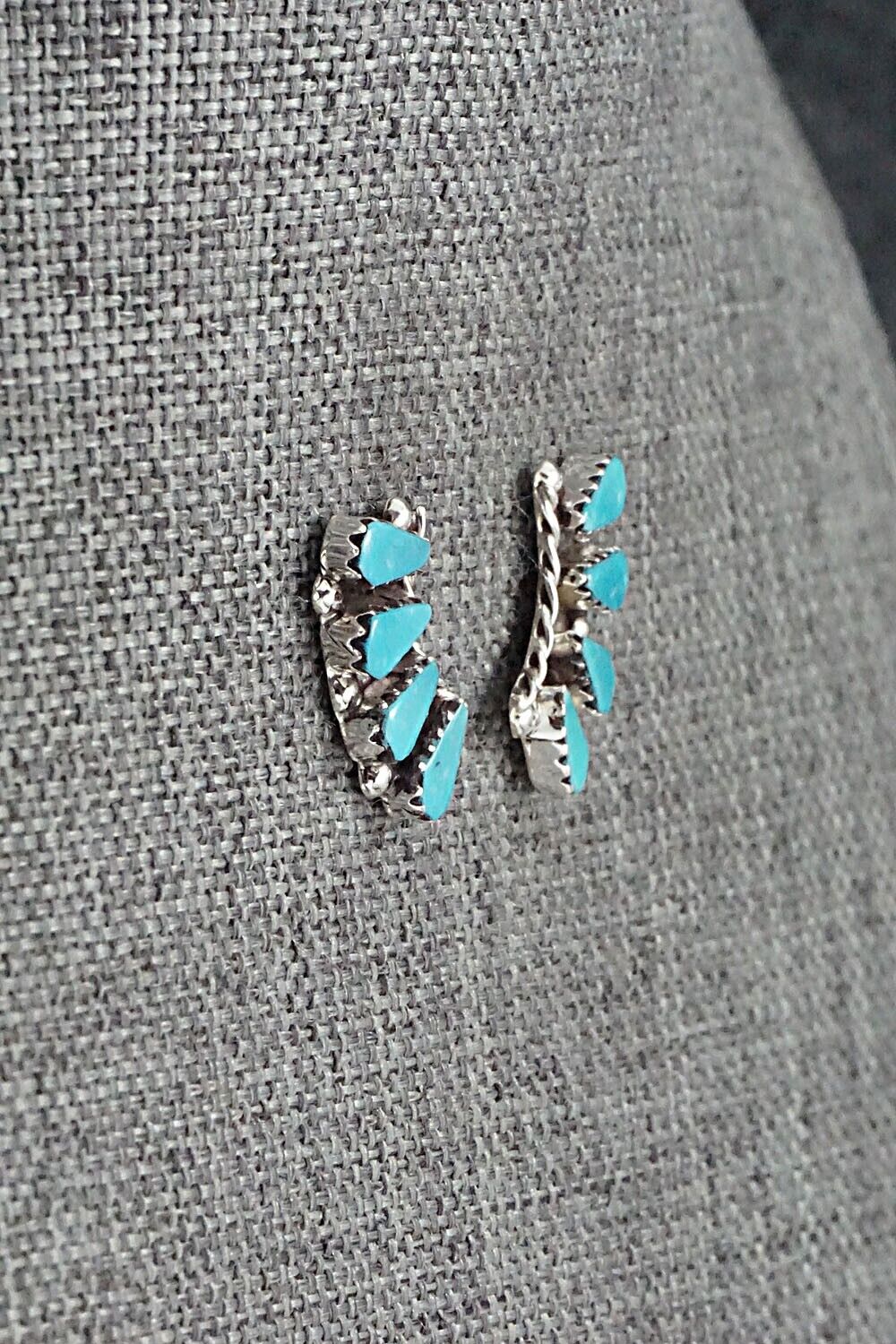 Turquoise & Sterling Silver Earrings - Diane Cachini
