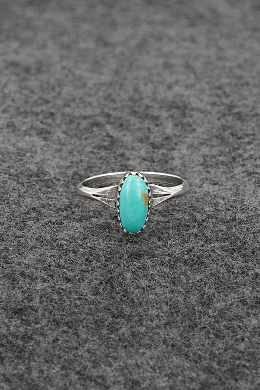 Turquoise & Sterling Silver Ring - Matthew Gordon - Size 7