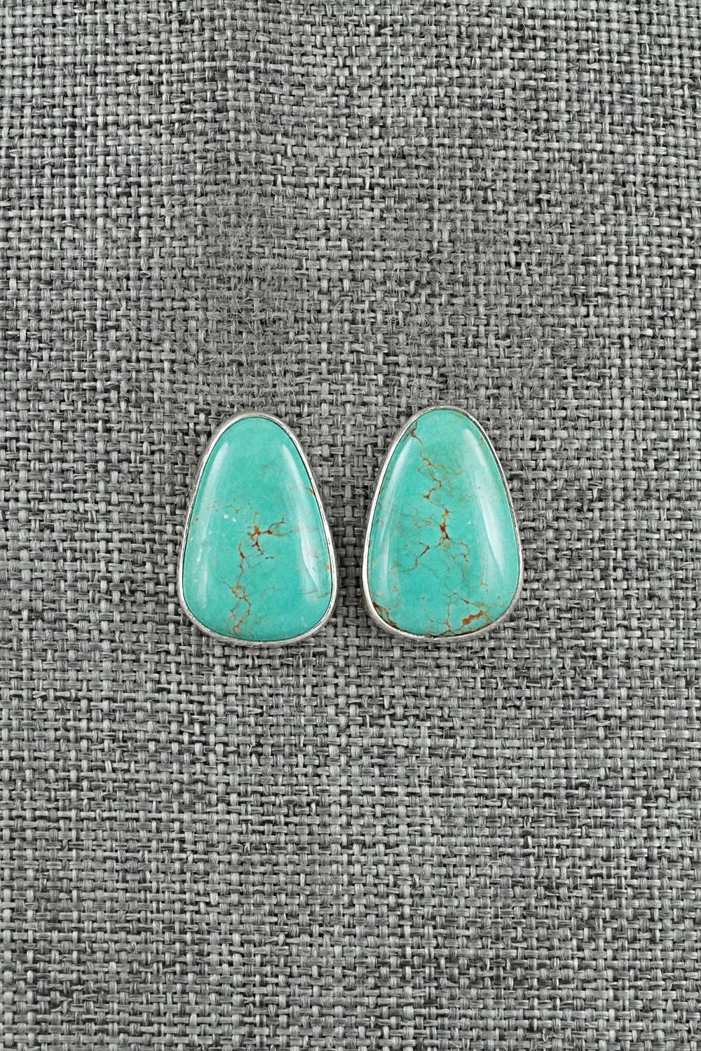 Turquoise & Sterling Silver Earrings - Eugene Gruber