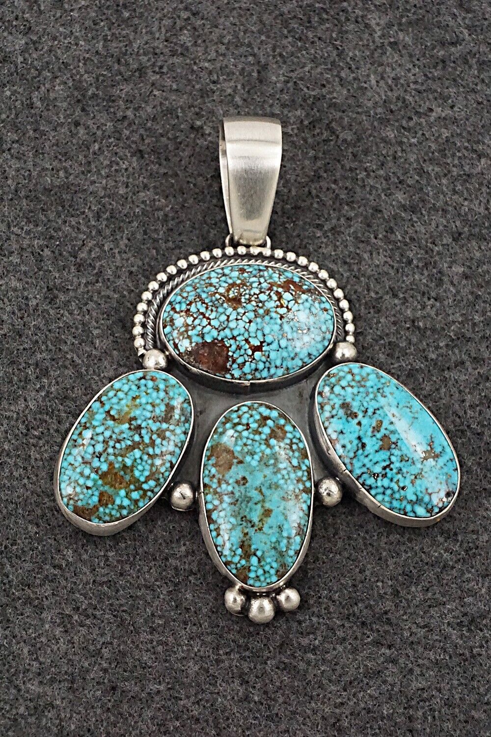 Turquoise & Sterling Silver Pendant - Darrin Livingston