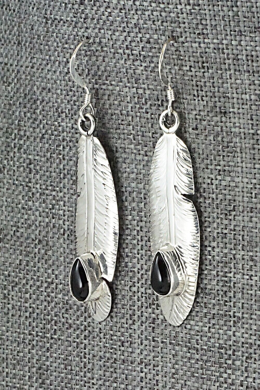 Onyx & Sterling Silver Earrings - Genevieve Francisco