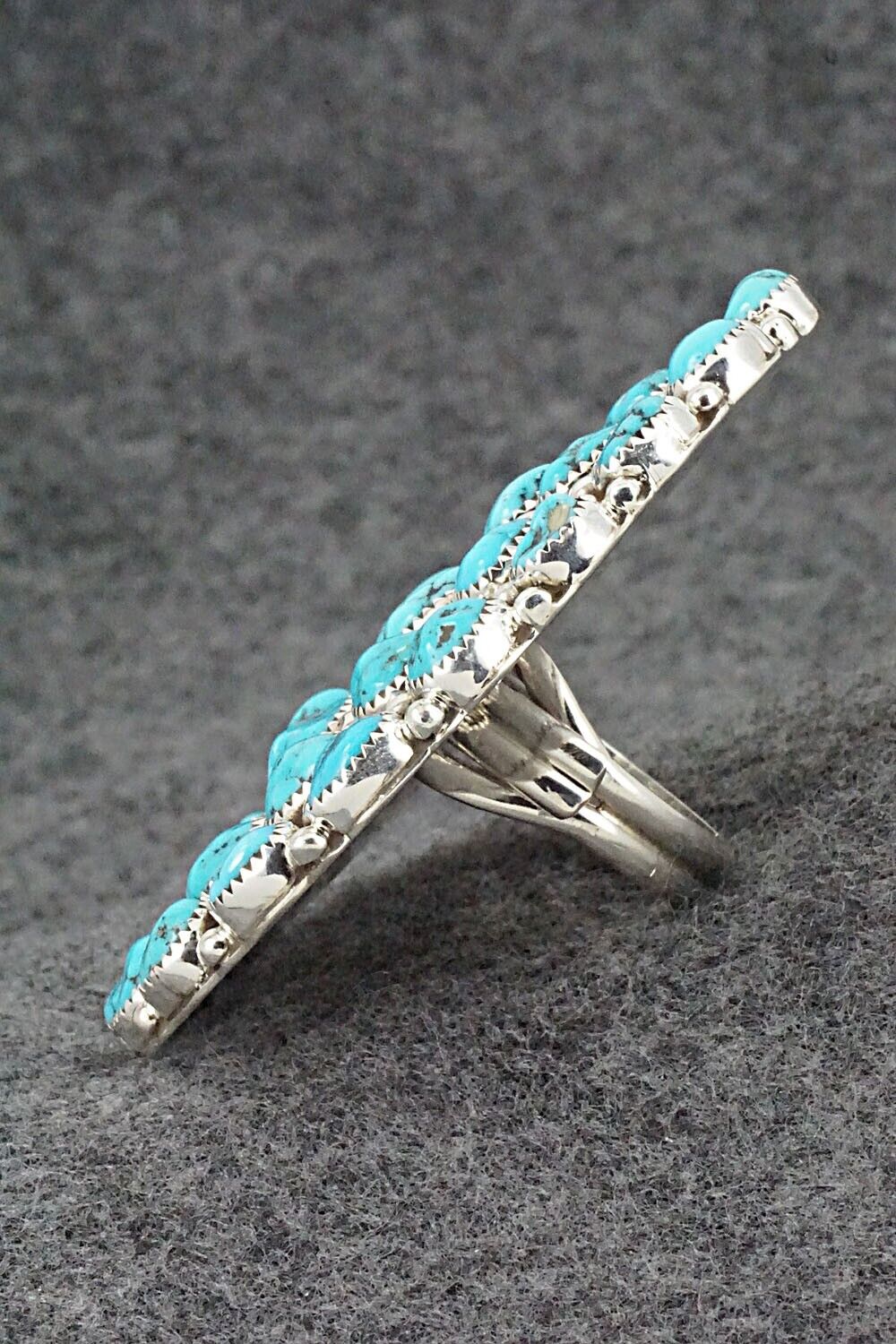 Turquoise and Sterling Silver Ring - Marlene Haley - Size 7 (adj.)