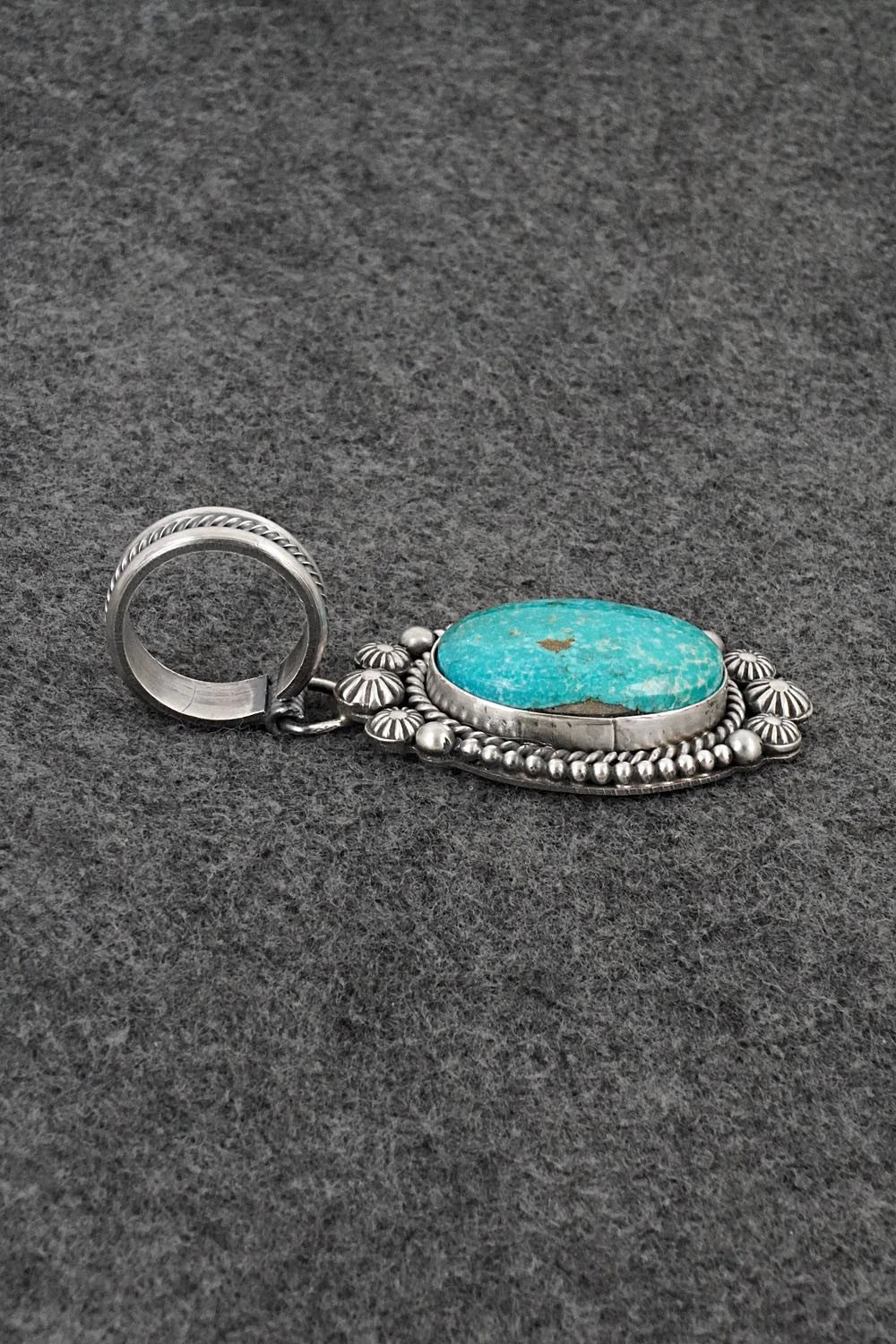 Turquoise & Sterling Silver Pendant - Michael Calladitto