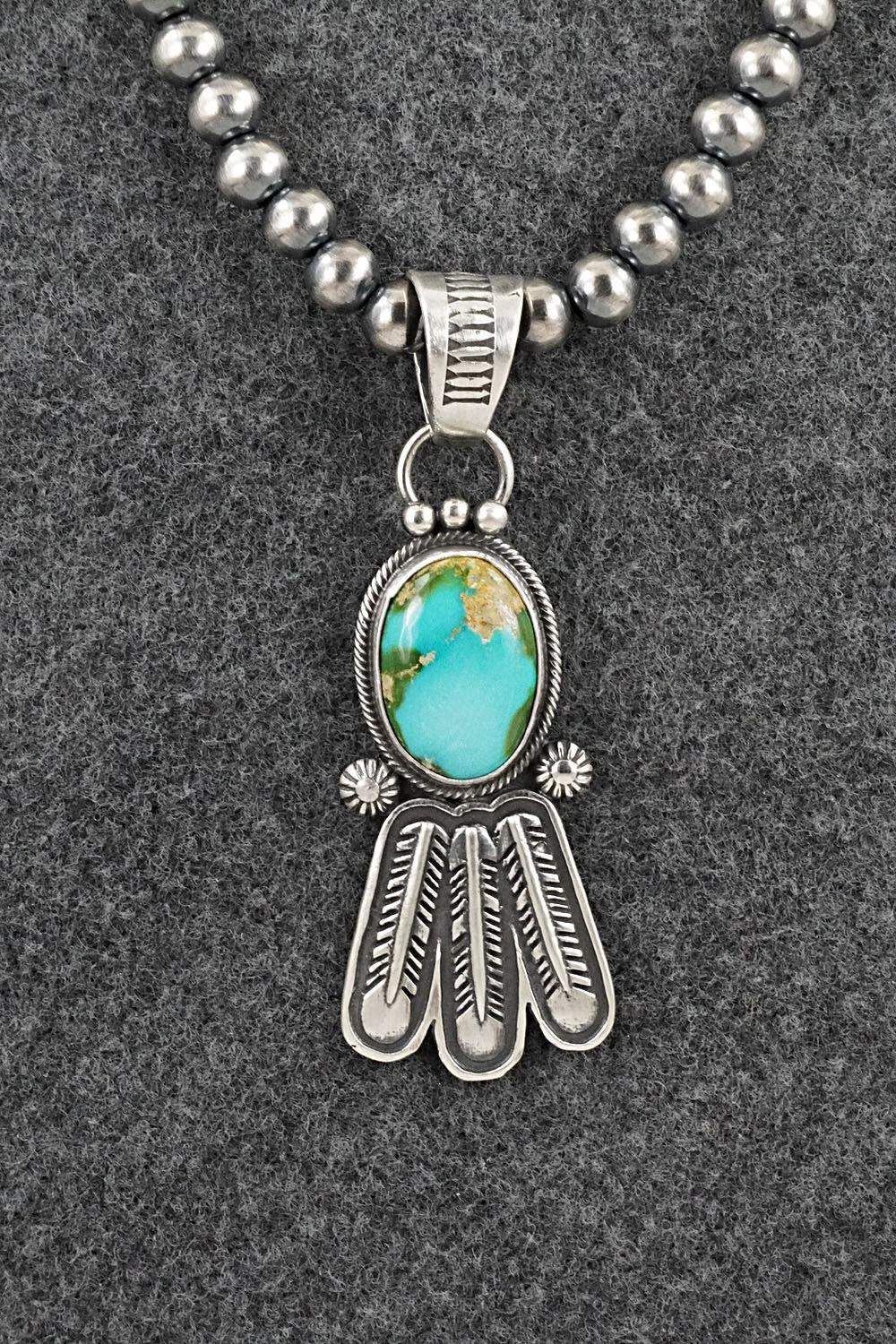 Turquoise & Sterling Silver Necklace - Verley Betone