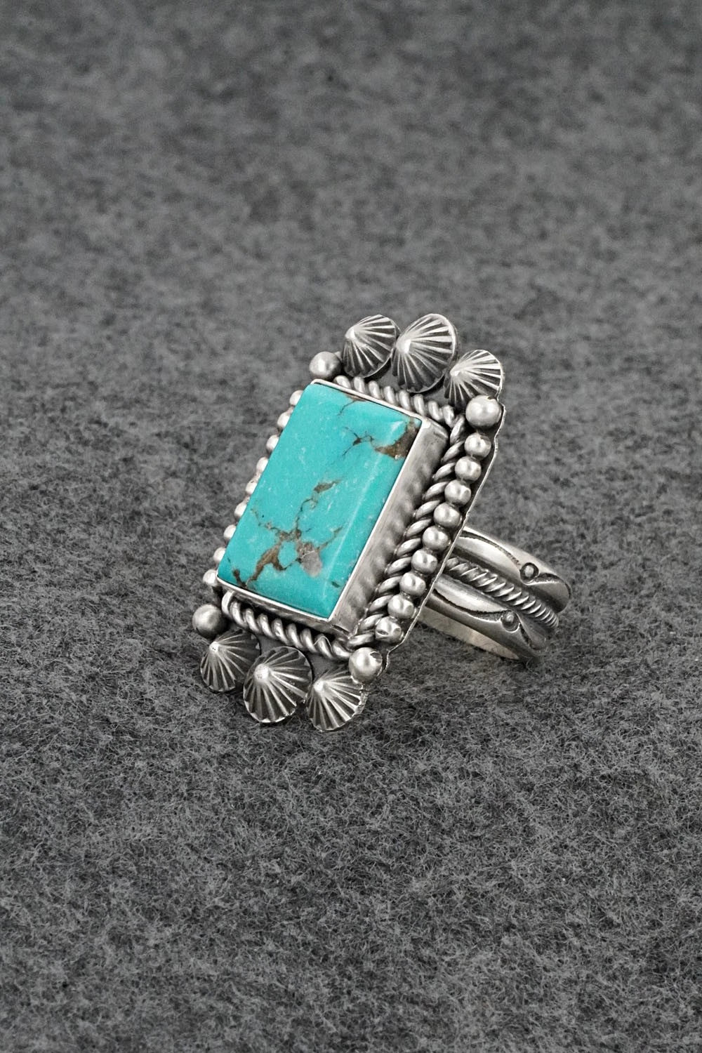 Turquoise & Sterling Silver Ring - Michael Calladitto - Size 10