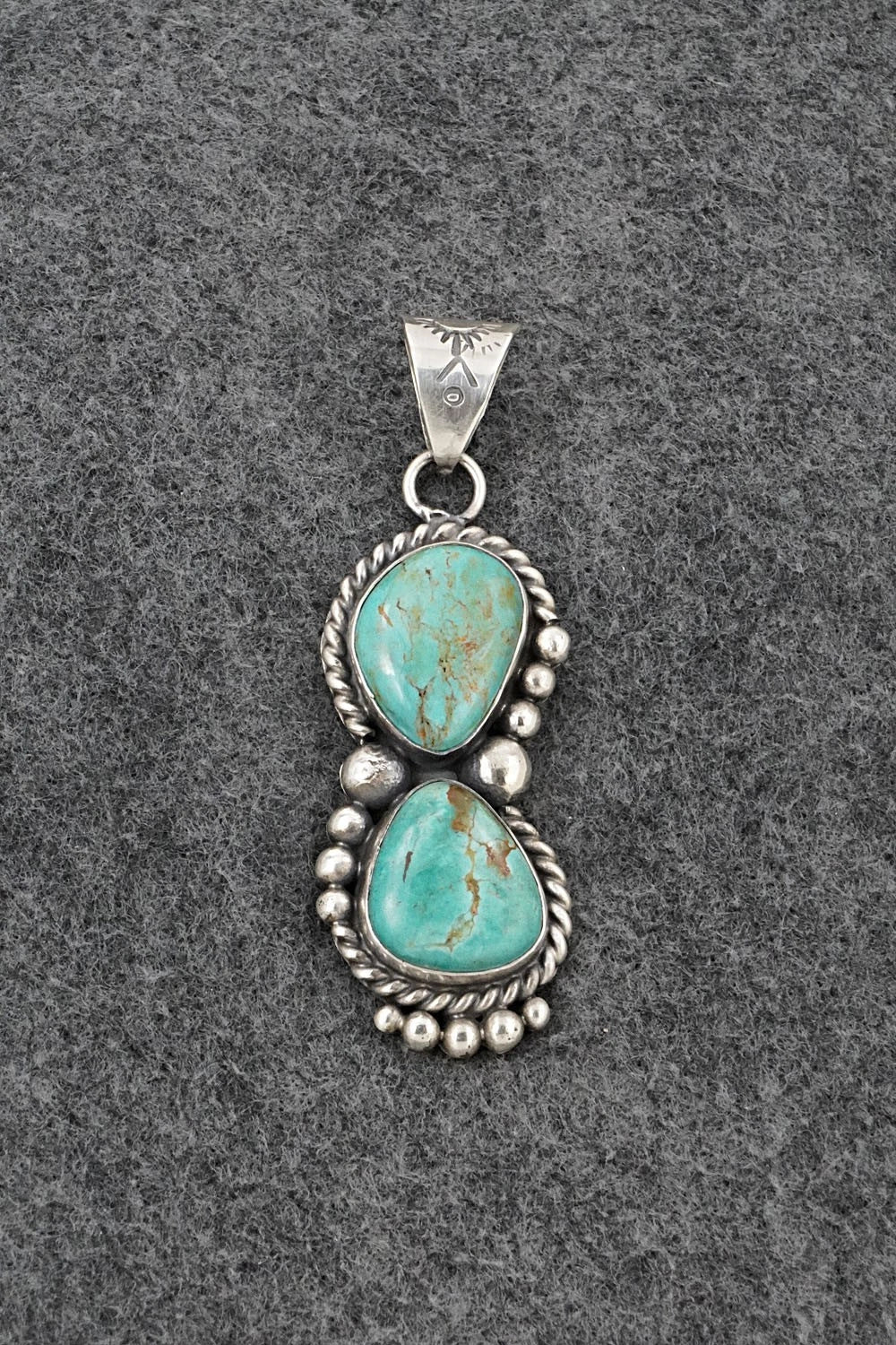 Turquoise & Sterling Silver Pendant - Antwone Brown