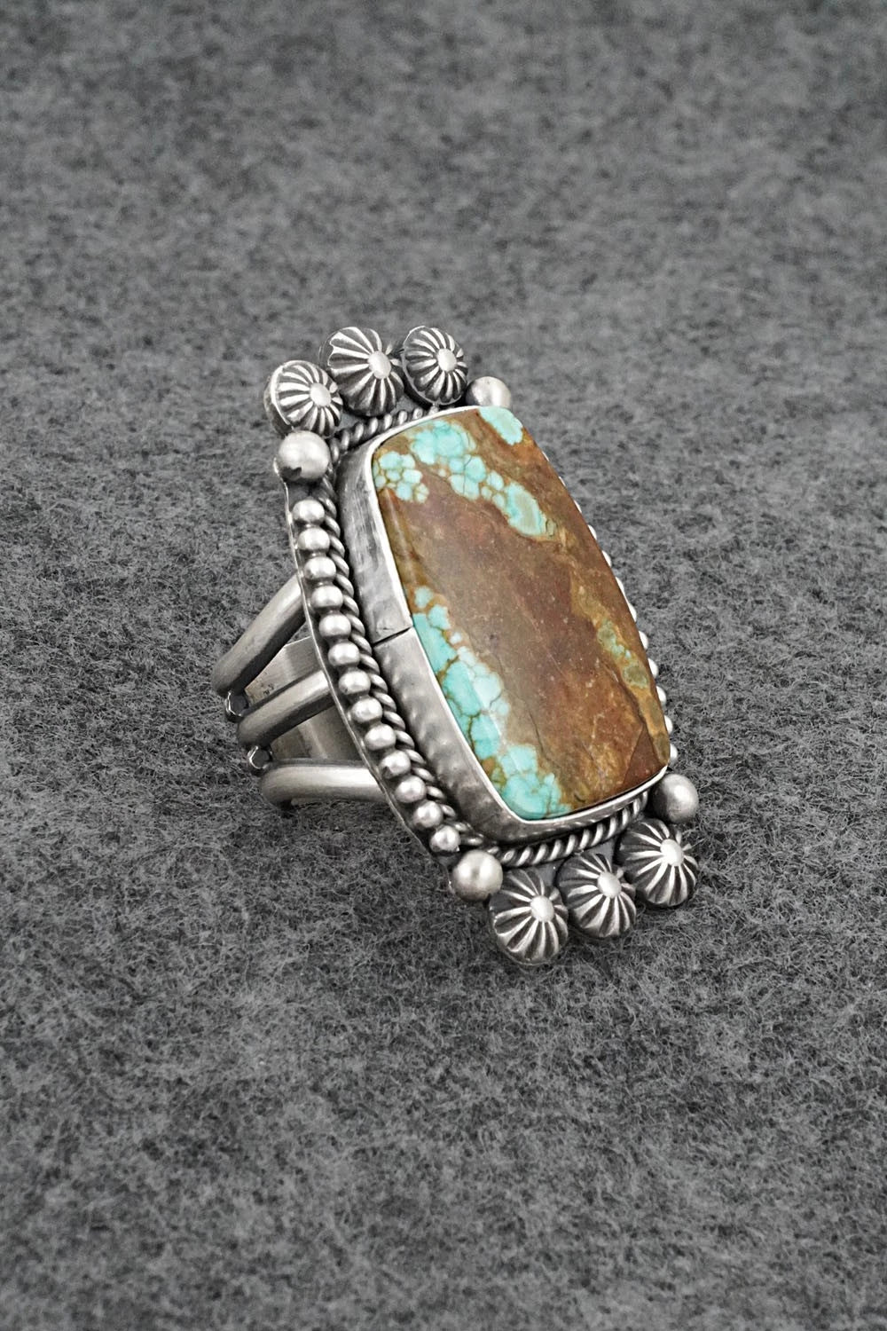 Turquoise & Sterling Silver Ring - Michael Calladitto - Size 7.5