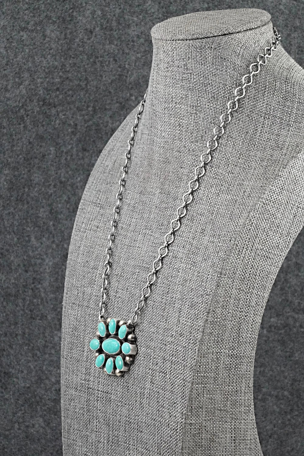Turquoise & Sterling Silver Necklace - Kathleen Livingston