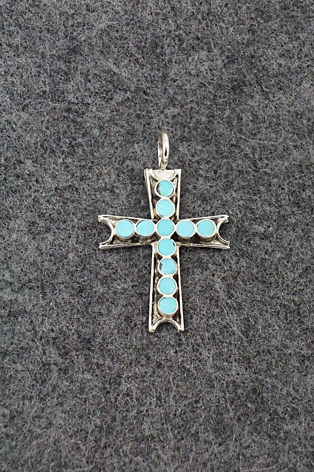 Turquoise & Sterling Silver Pendant - Vincent Abeita