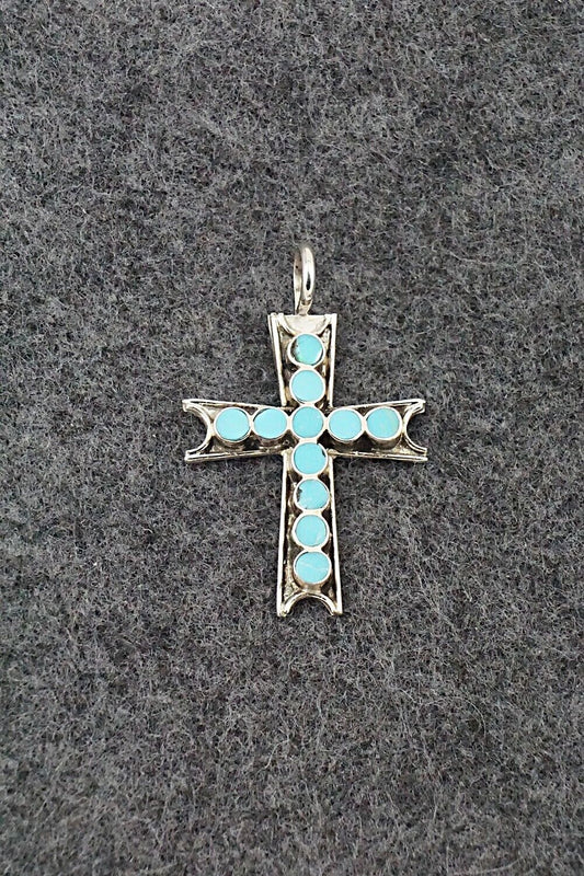 Turquoise & Sterling Silver Pendant - Vincent Abeita