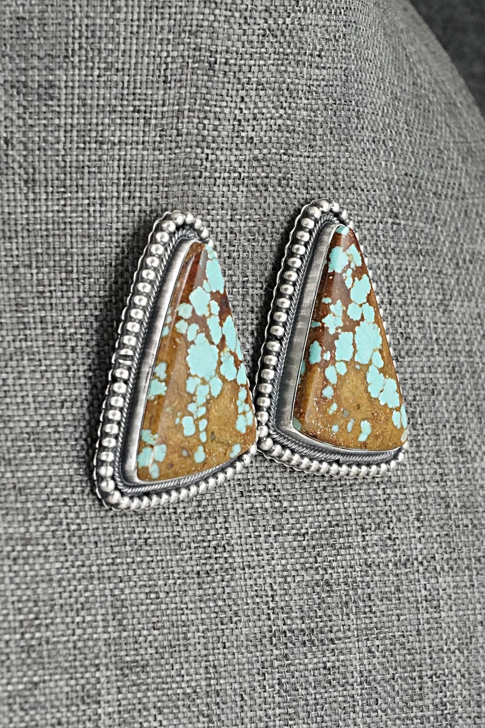 Turquoise & Sterling Silver Necklace and Earrings Set - Darrin Livingston