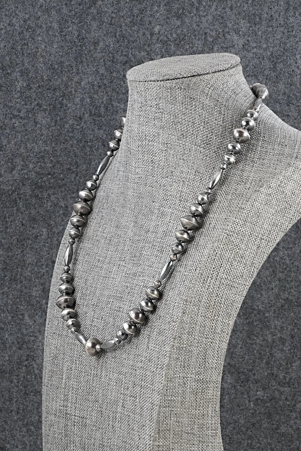 Sterling Silver Navajo Pearl Necklace 18" - Vintage