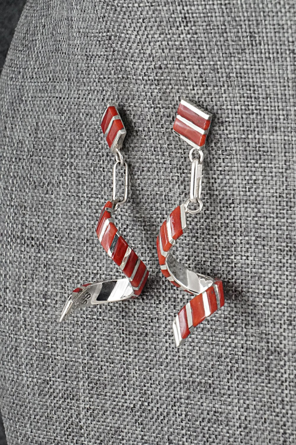 Coral & Sterling Silver Earrings - Shawn Sheyka