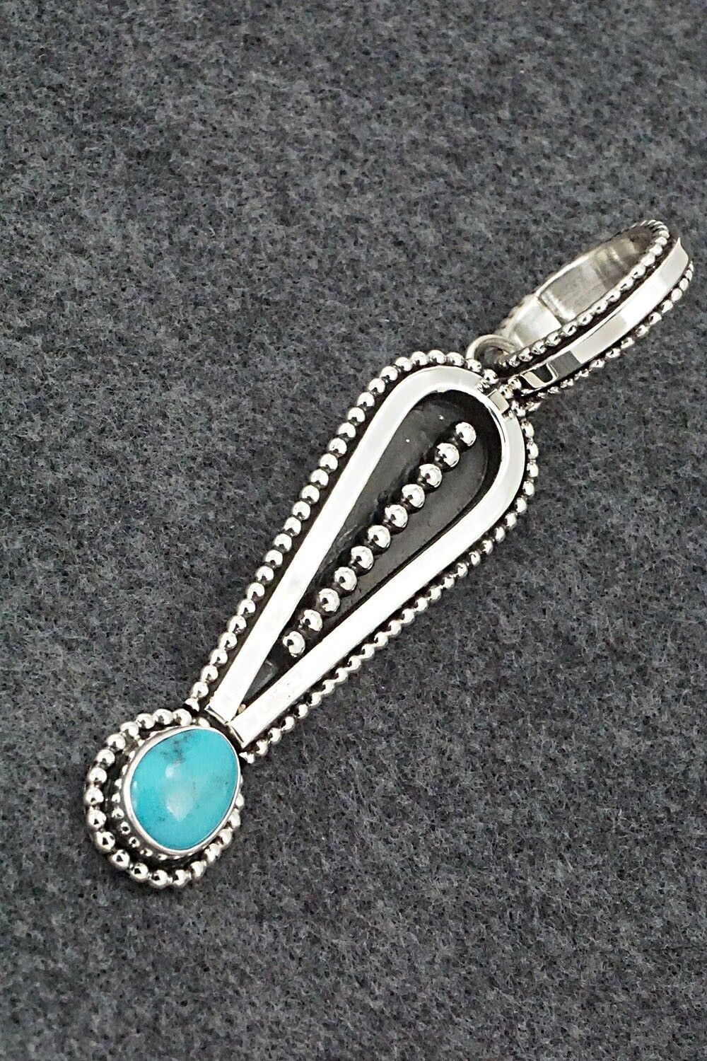 Turquoise & Sterling Silver Pendant - Jonathan Nez