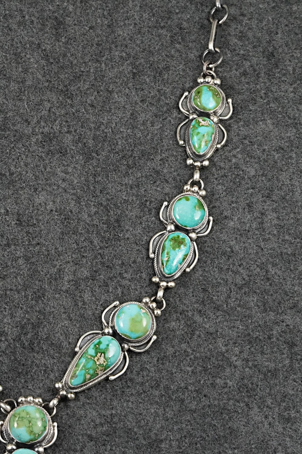 Turquoise & Sterling Silver Necklace and Earrings Set - Kathleen Livingston