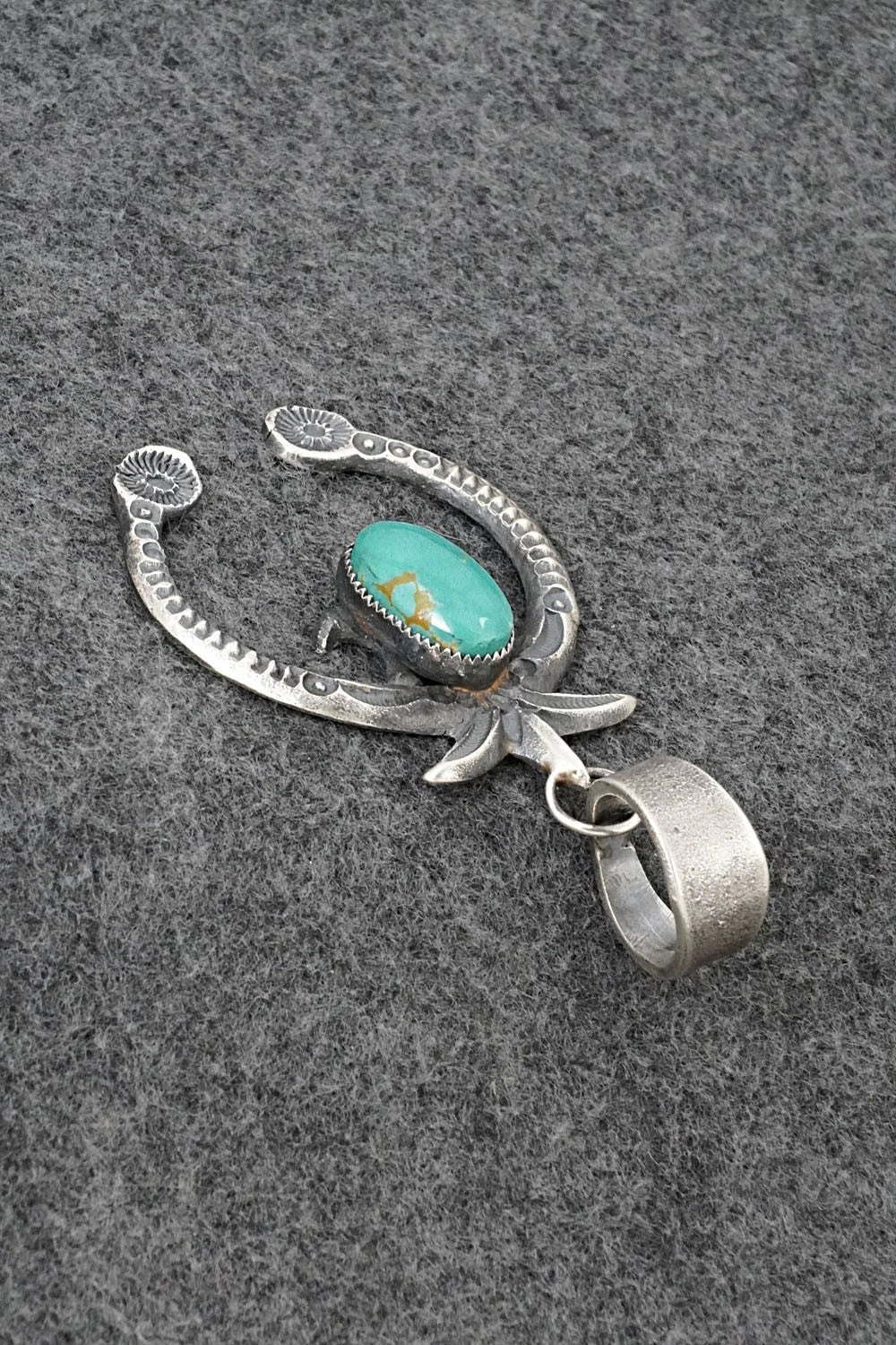 Turquoise & Sterling Silver Naja Pendant - Eva Billah