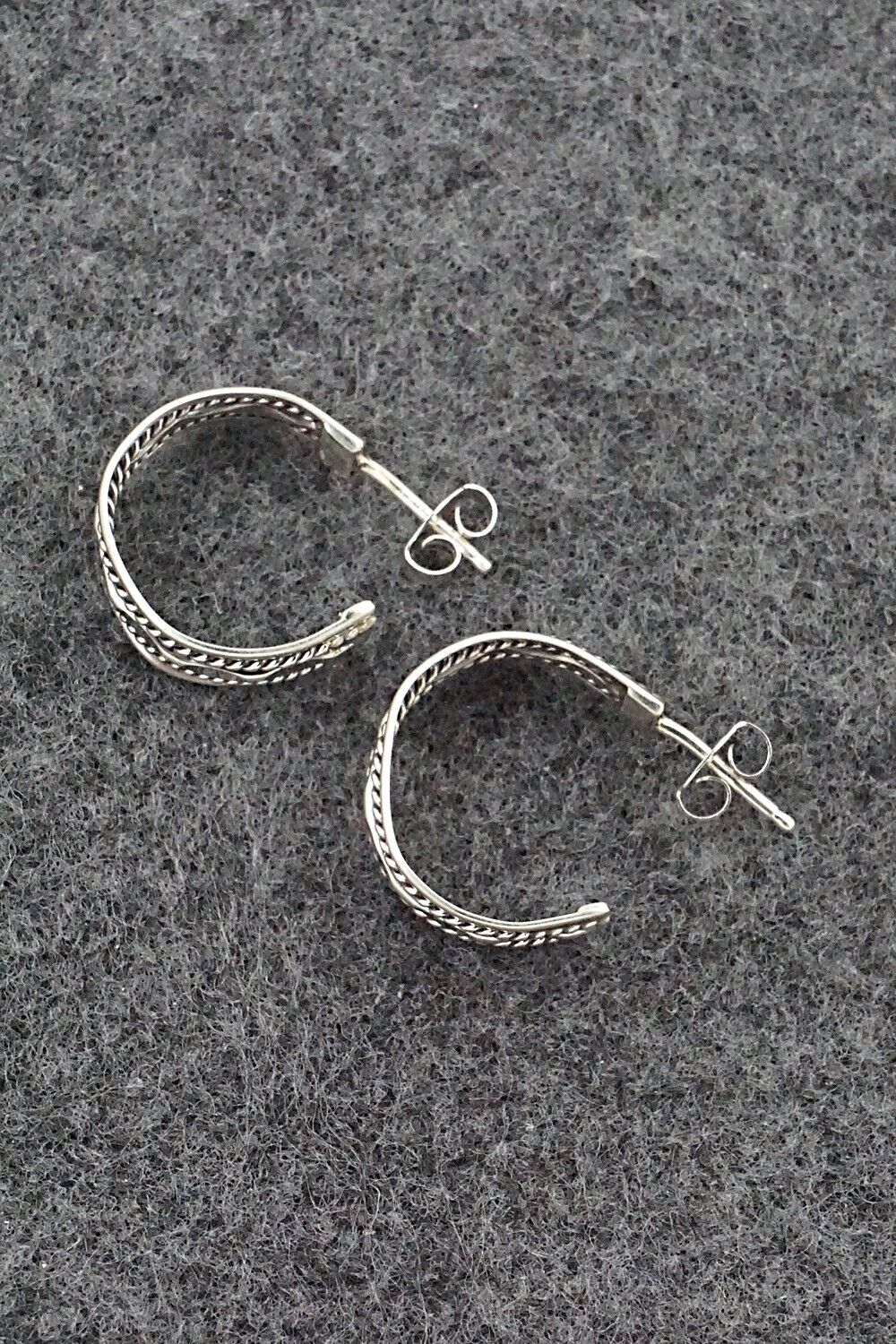 Sterling Silver Hoop Earrings - Elaine Tahe