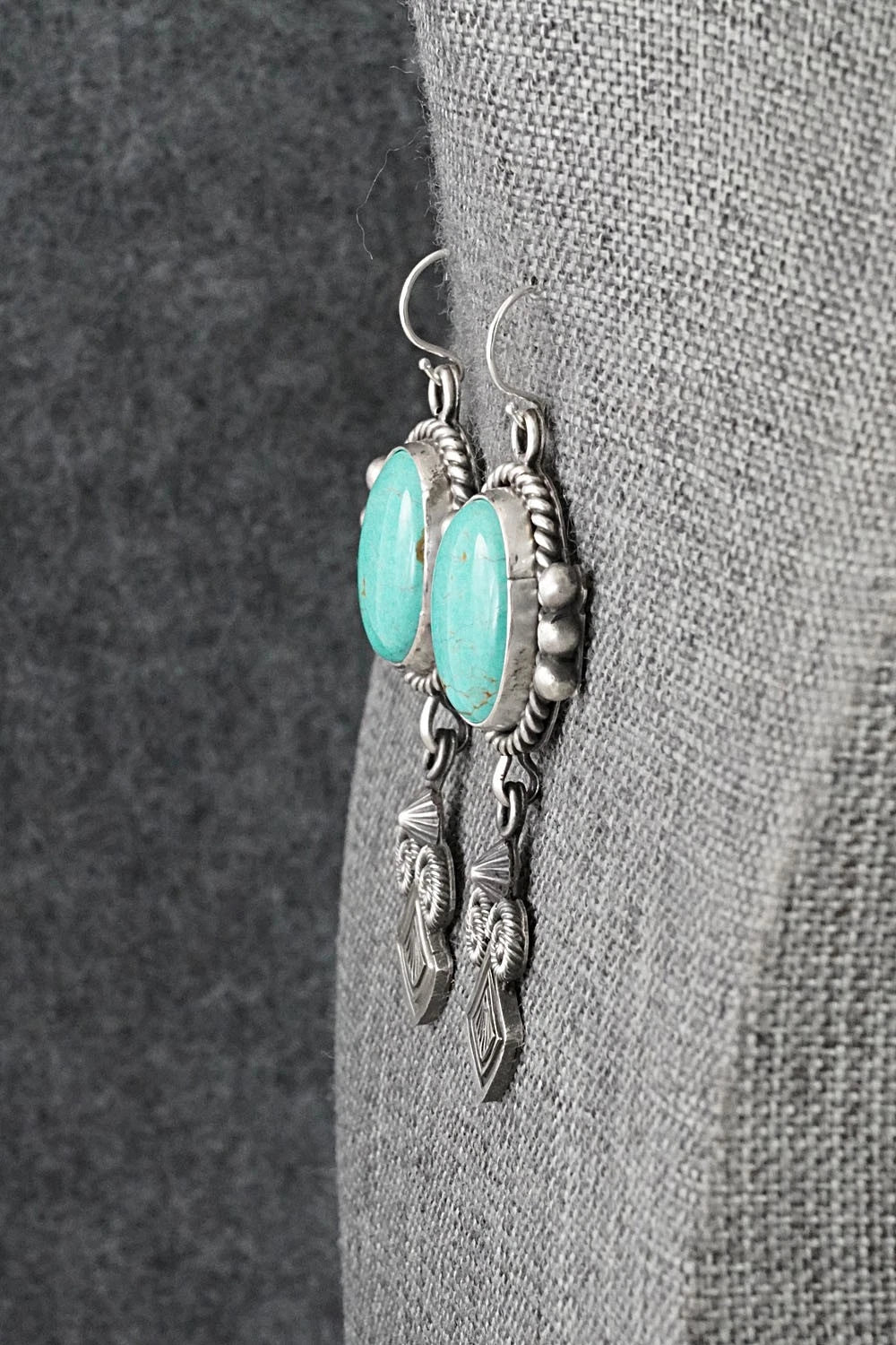 Turquoise & Sterling Silver Earrings - Michael Calladitto