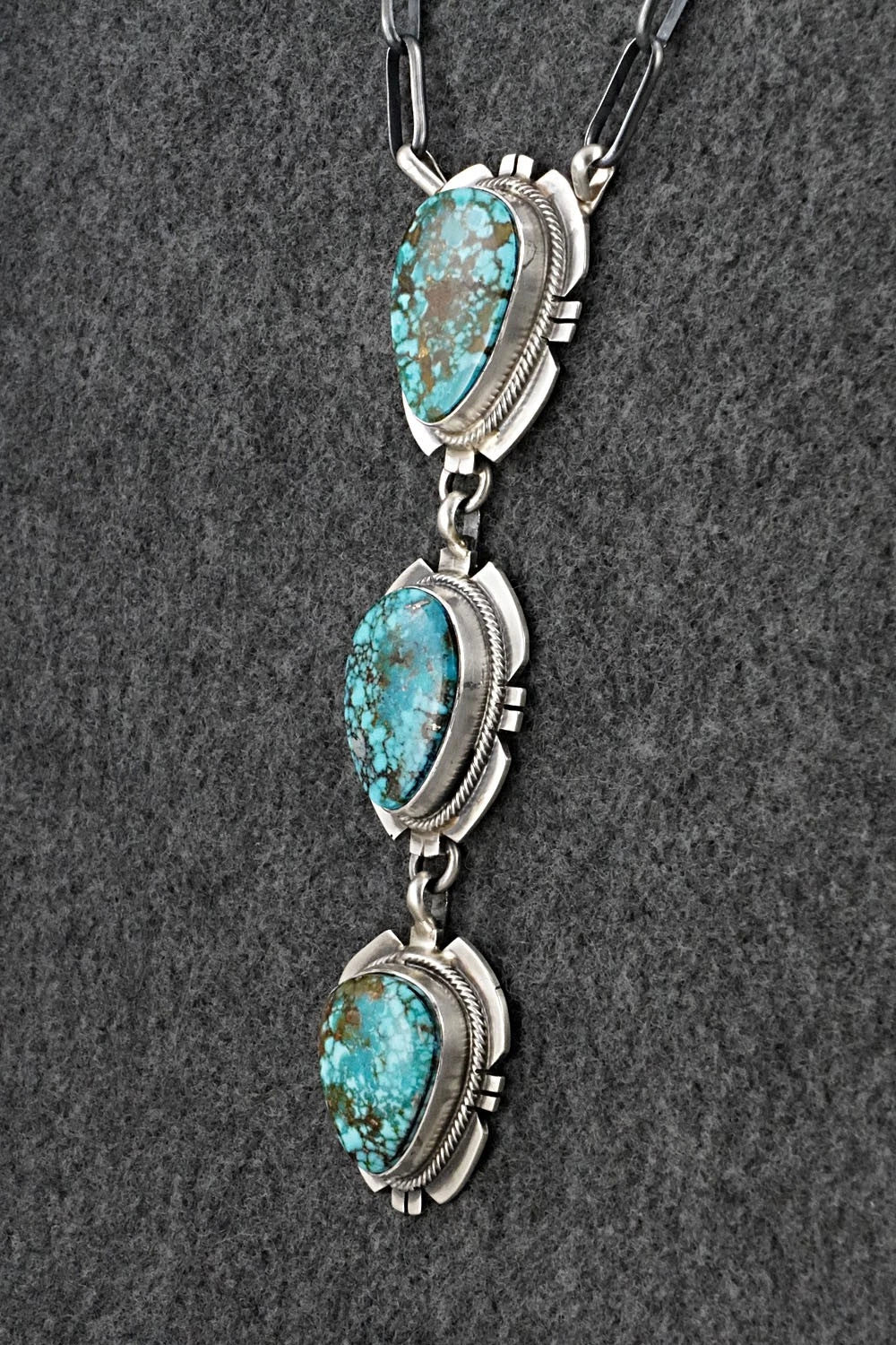 Turquoise & Sterling Silver Necklace - Randy Billy