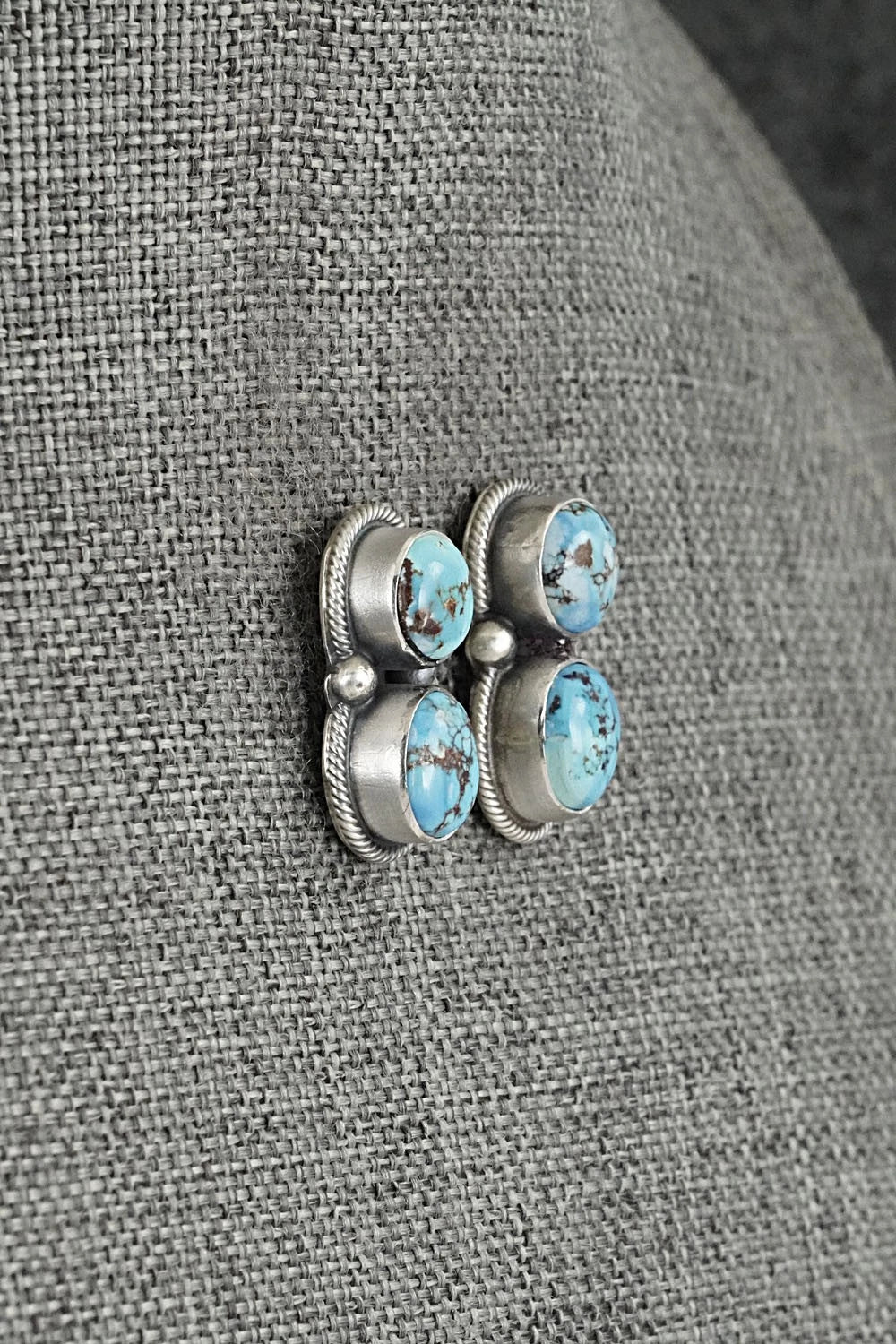 Turquoise & Sterling Silver Squash Blossom Set - Darrin Livingston
