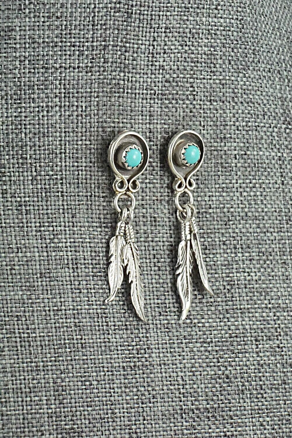 Turquoise & Sterling Silver Earrings - Annette Chiquito