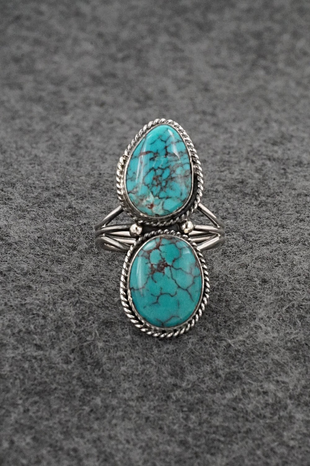 Turquoise & Sterling Silver Ring - Rena Begay - Size 8