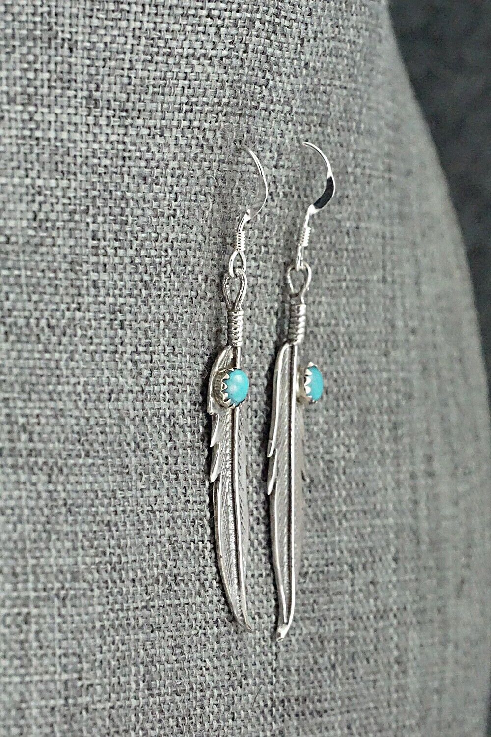 Turquoise & Sterling Silver Earrings - Louise Joe