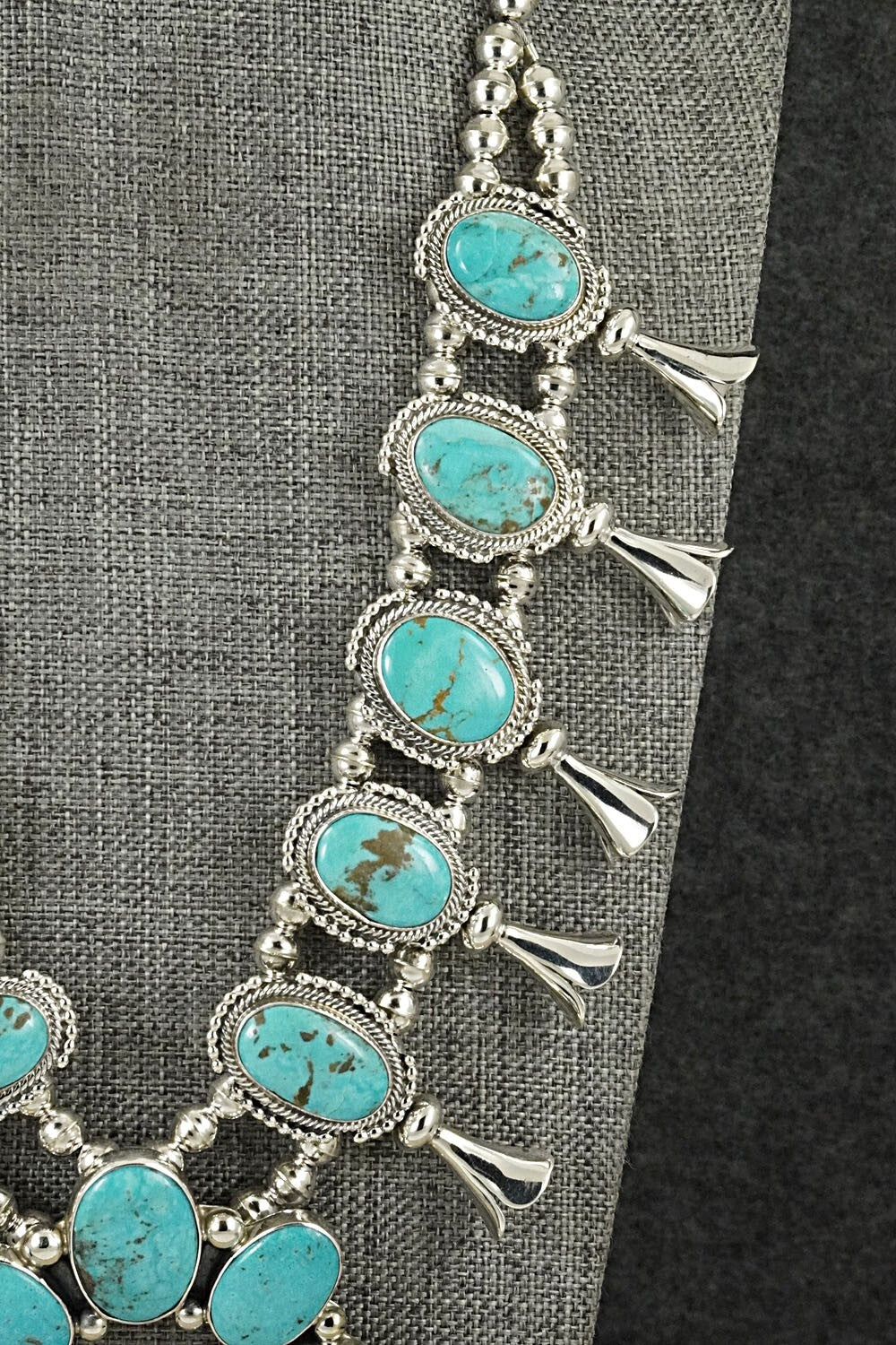 Turquoise & Sterling Silver Squash Blossom Set - Kathleen Livingston