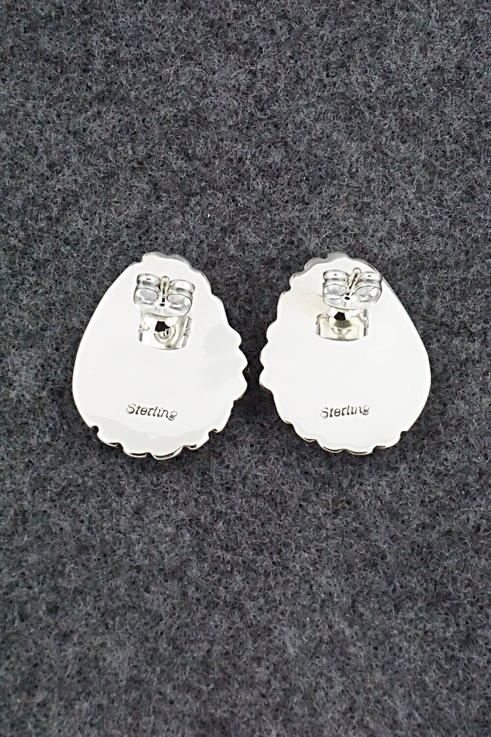 Turquoise and Sterling Silver Earrings - Delores Cadman