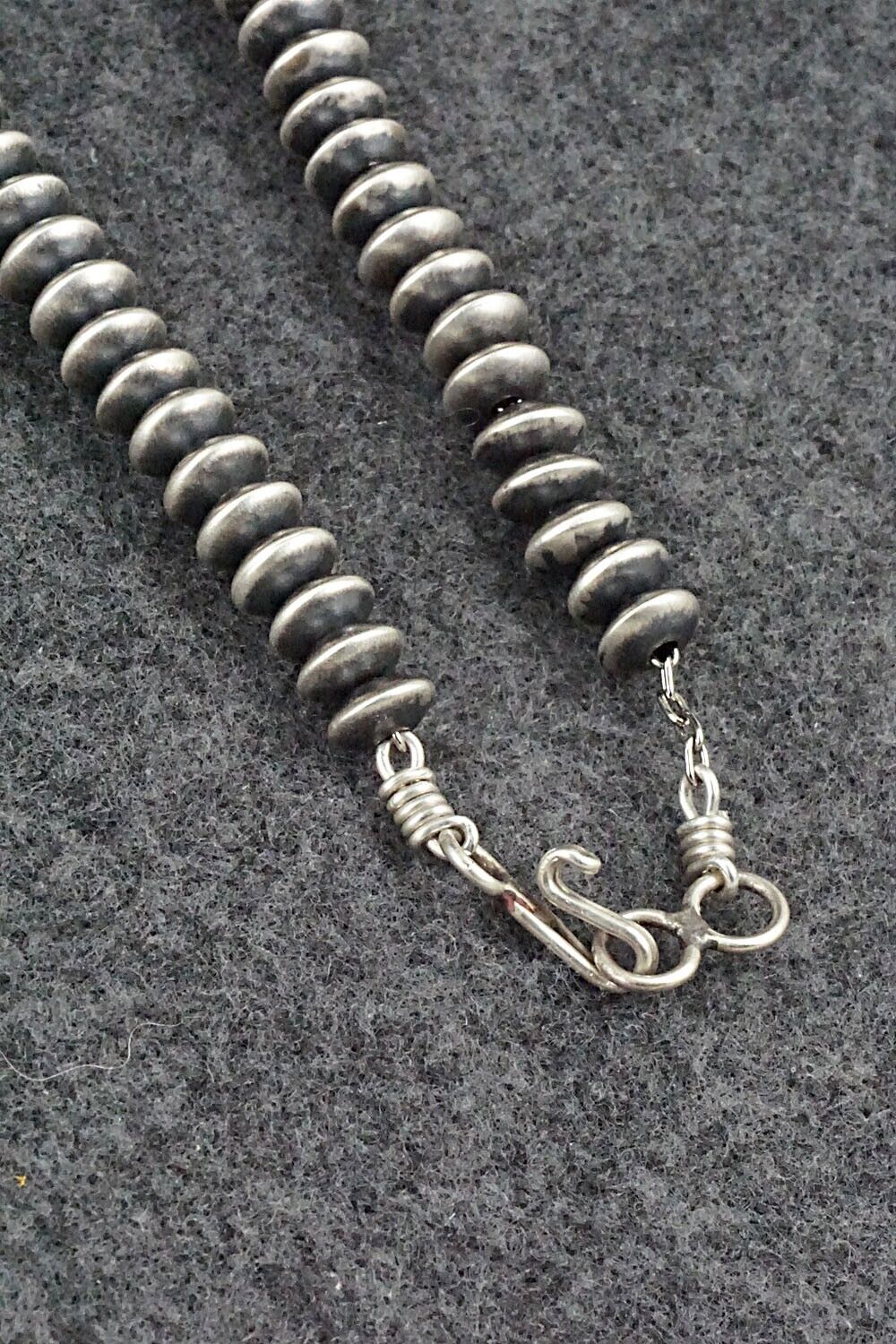 Sterling Silver Navajo Pearl Necklace - Dorinda Mariano