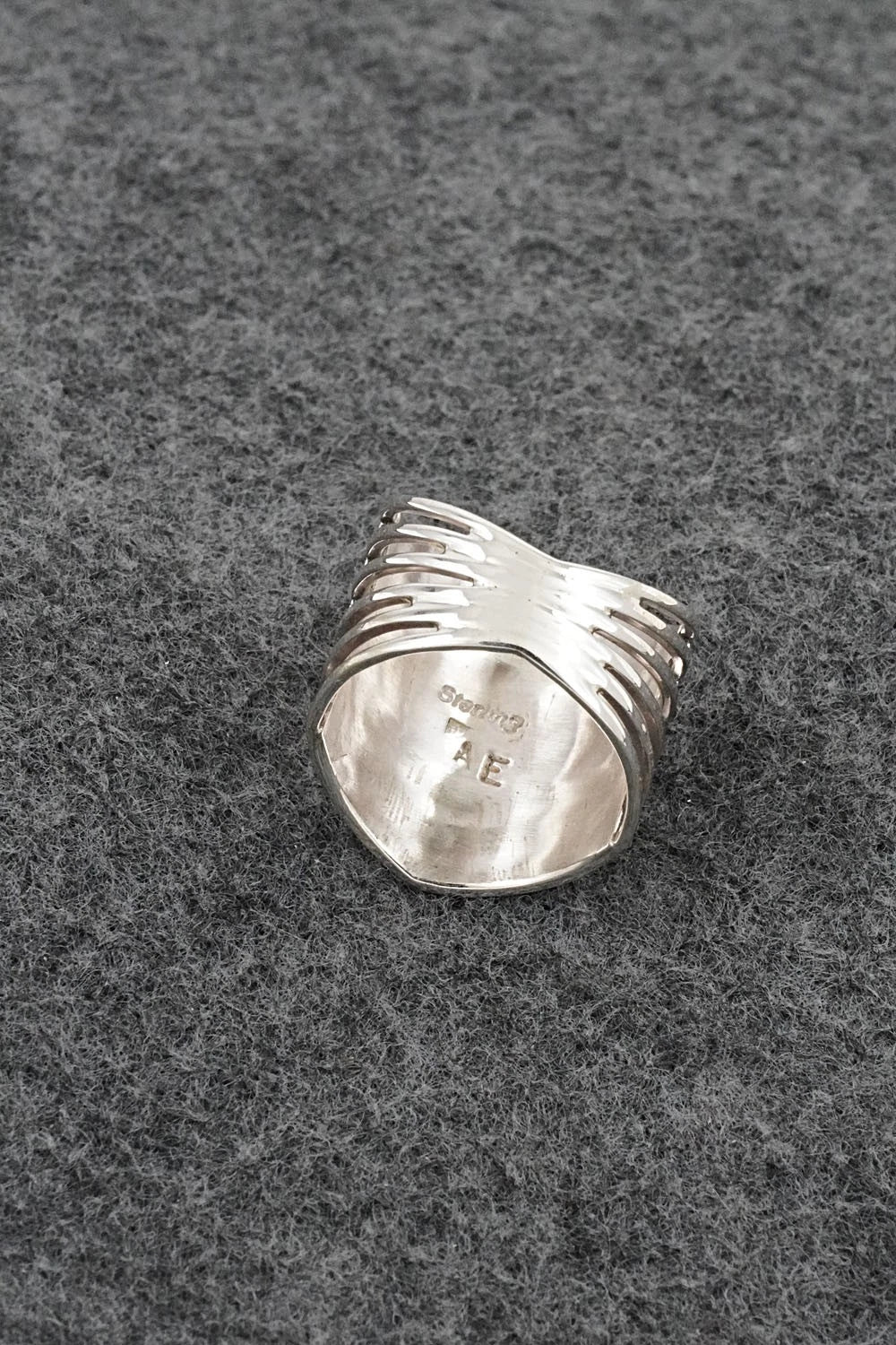 Turquoise & Sterling Silver Ring - Andrew Enrico - Size 7.5