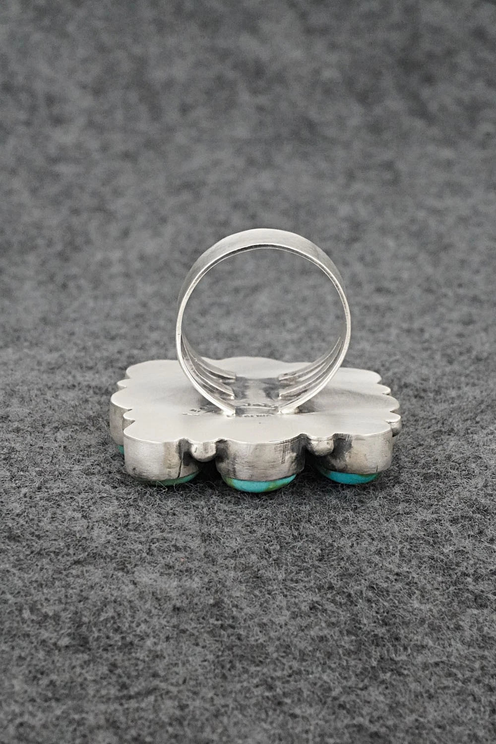 Turquoise & Sterling Silver Ring - Bobby Johnson - Size 9