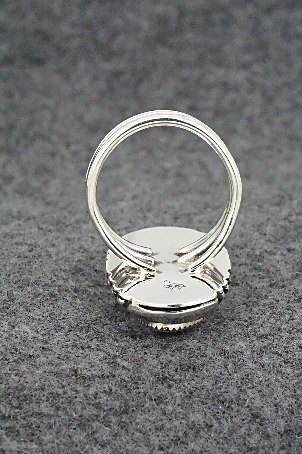 White Buffalo & Sterling Silver Ring - Myra Benally - Size 8
