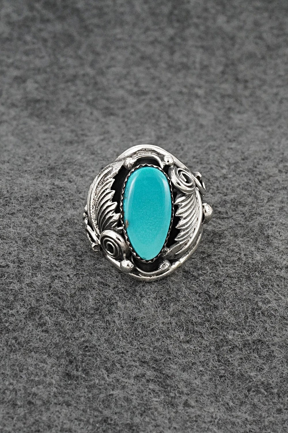Turquoise & Sterling Silver Ring - Darrell Morgan - Size 11