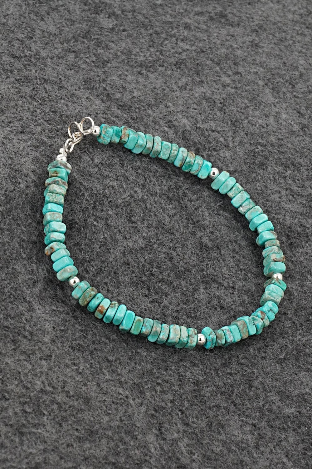 Turquoise & Sterling Silver Bracelet - Doreen Jake