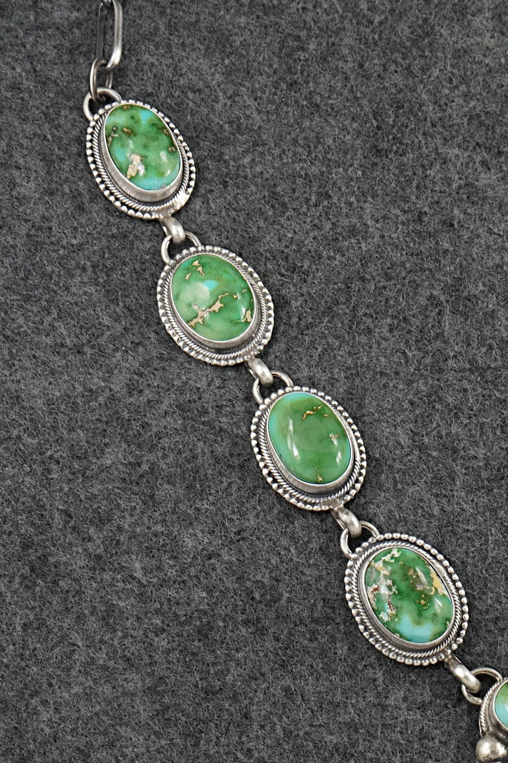 Turquoise & Sterling Silver Necklace and Earrings Set - Kathleen Livingston