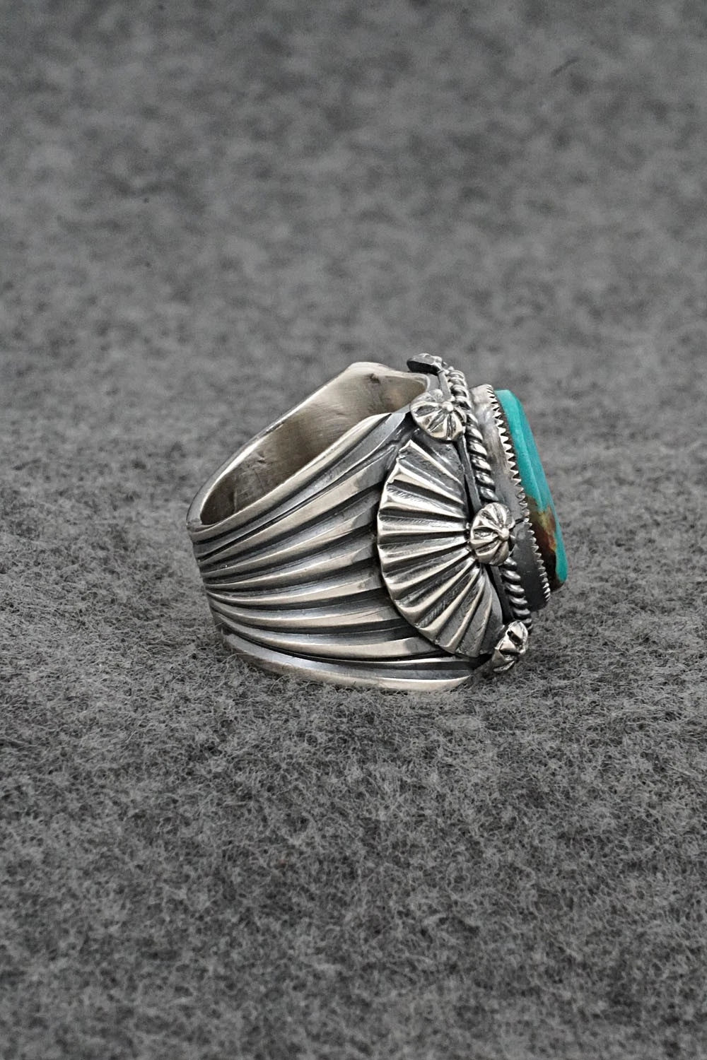 Turquoise & Sterling Silver Ring - Delbert Gordon - Size 7