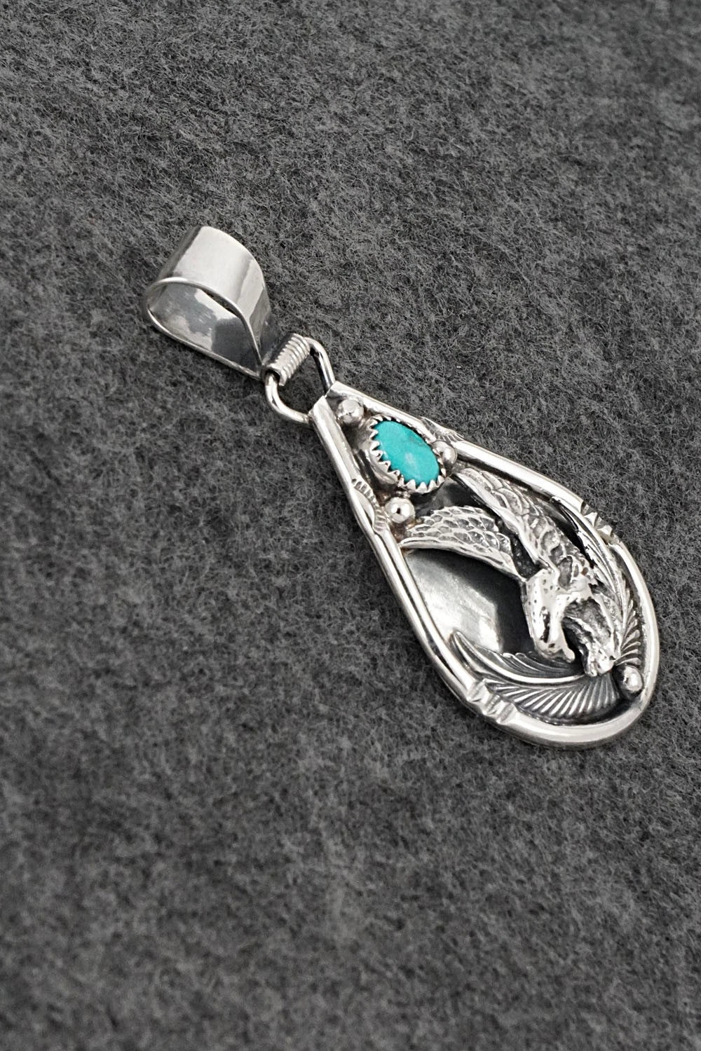 Turquoise & Sterling Silver Pendant - Darrell Morgan