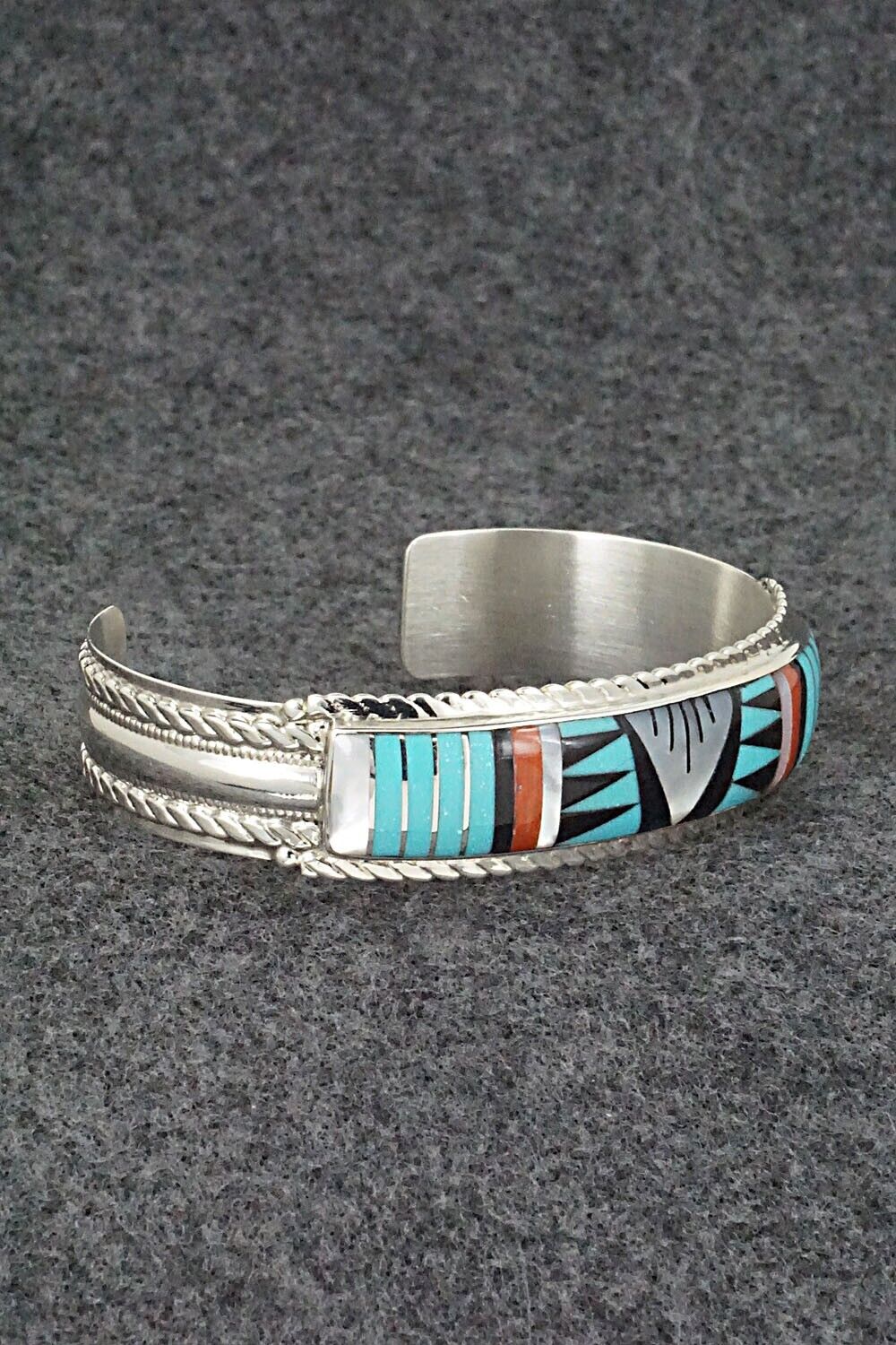 Multi Stone & Sterling Silver Inlay Bracelet - Rebecca Sheyka