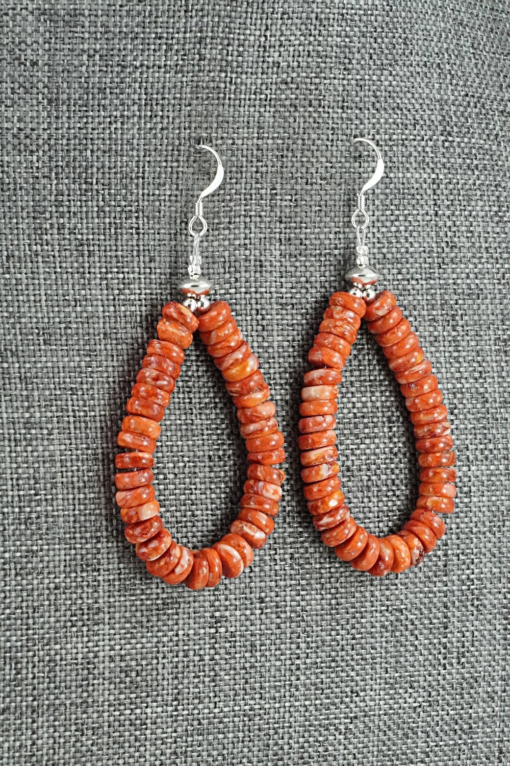 Spiny Oyster & Sterling Silver Earrings - Louise Joe