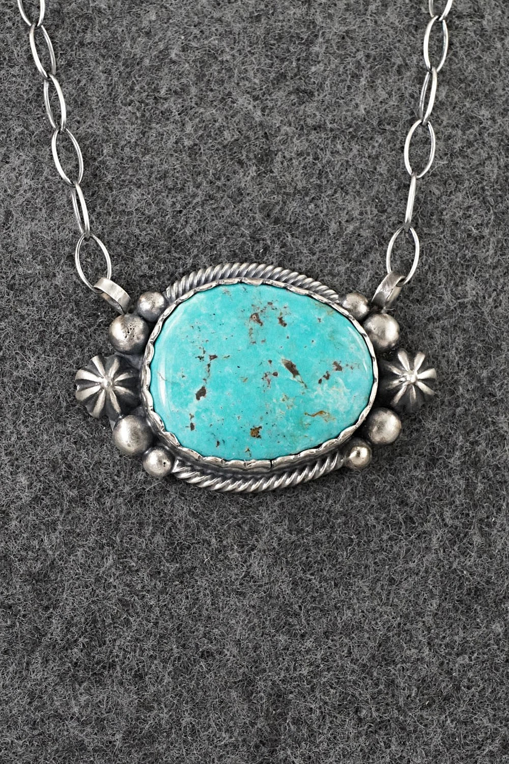 Turquoise & Sterling Silver Necklace - Mark Yazzie