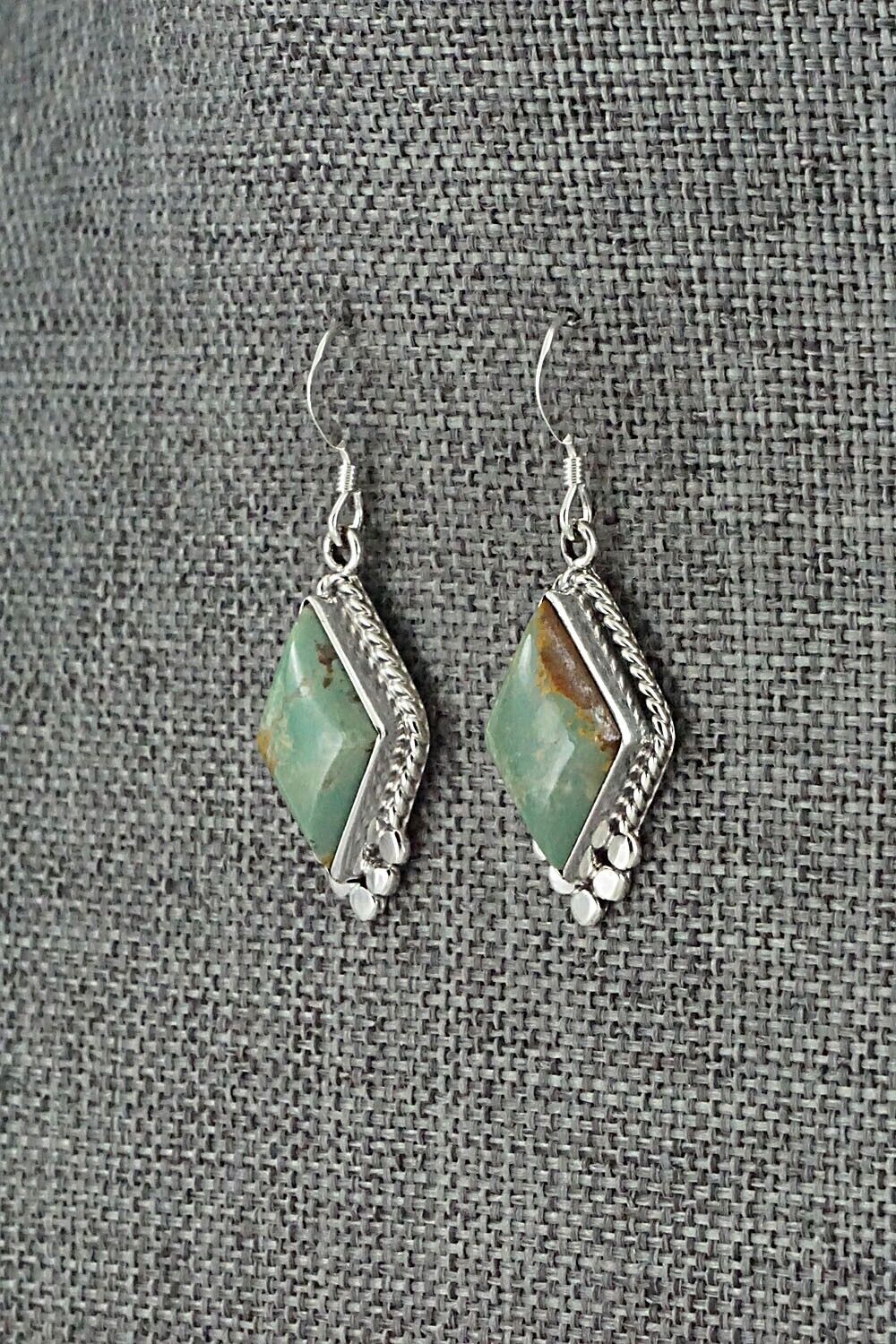 Turquoise & Sterling Silver Earrings - Gary Shorty