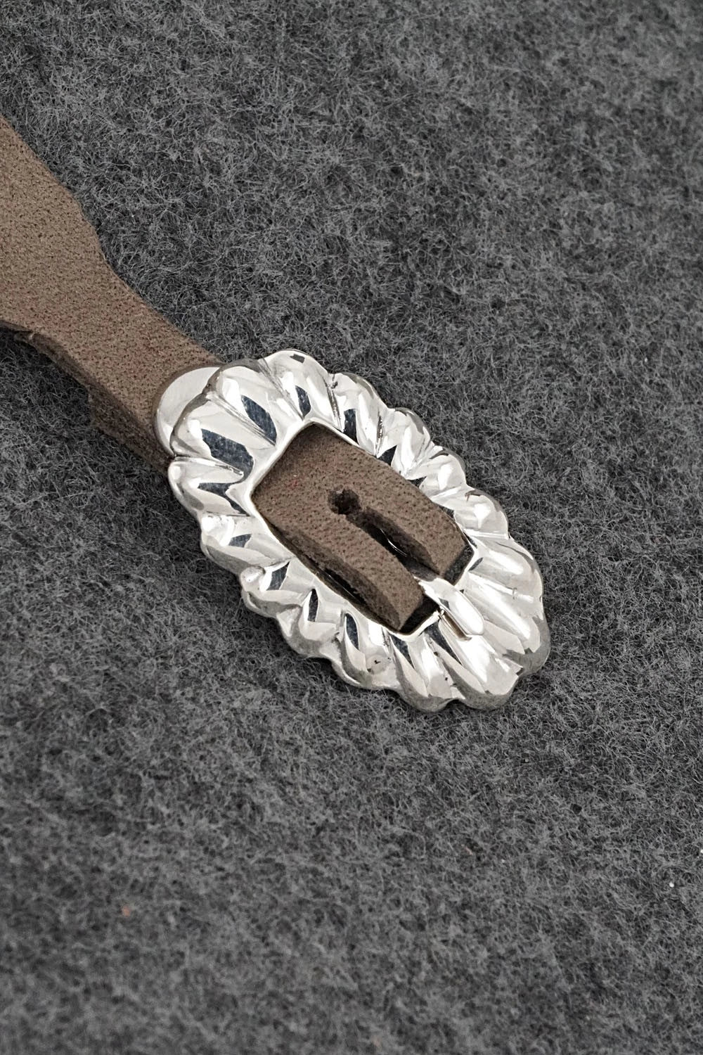 Turquoise, Sterling Silver & Leather Bracelet - Marlene Ramone