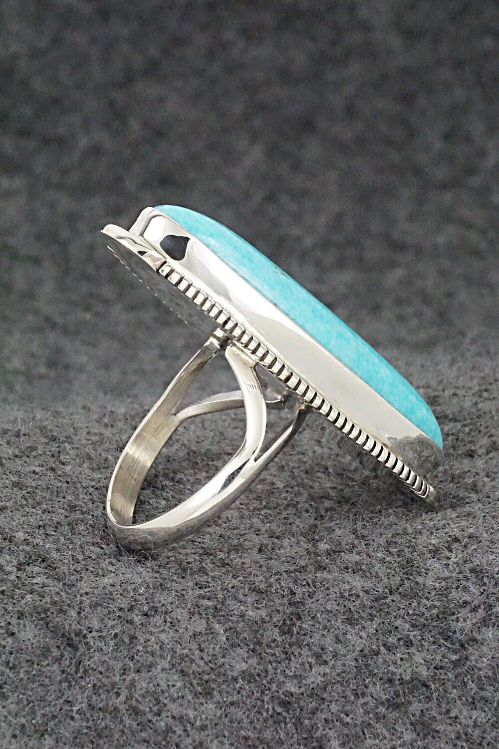 Turquoise & Sterling Silver Ring - James Francisco - Size 8.75