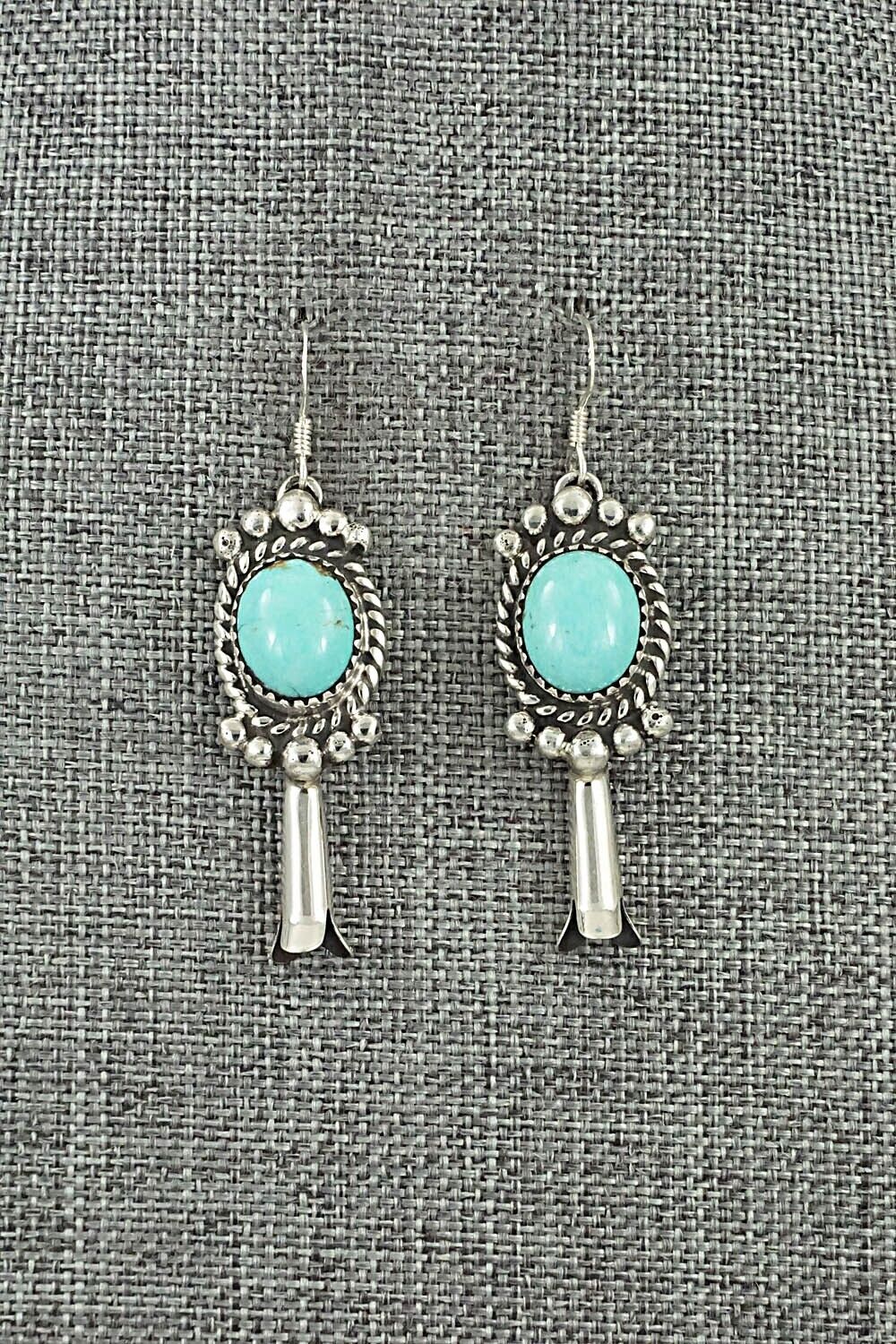 Turquoise & Sterling Silver Earrings - Vernon Johnson