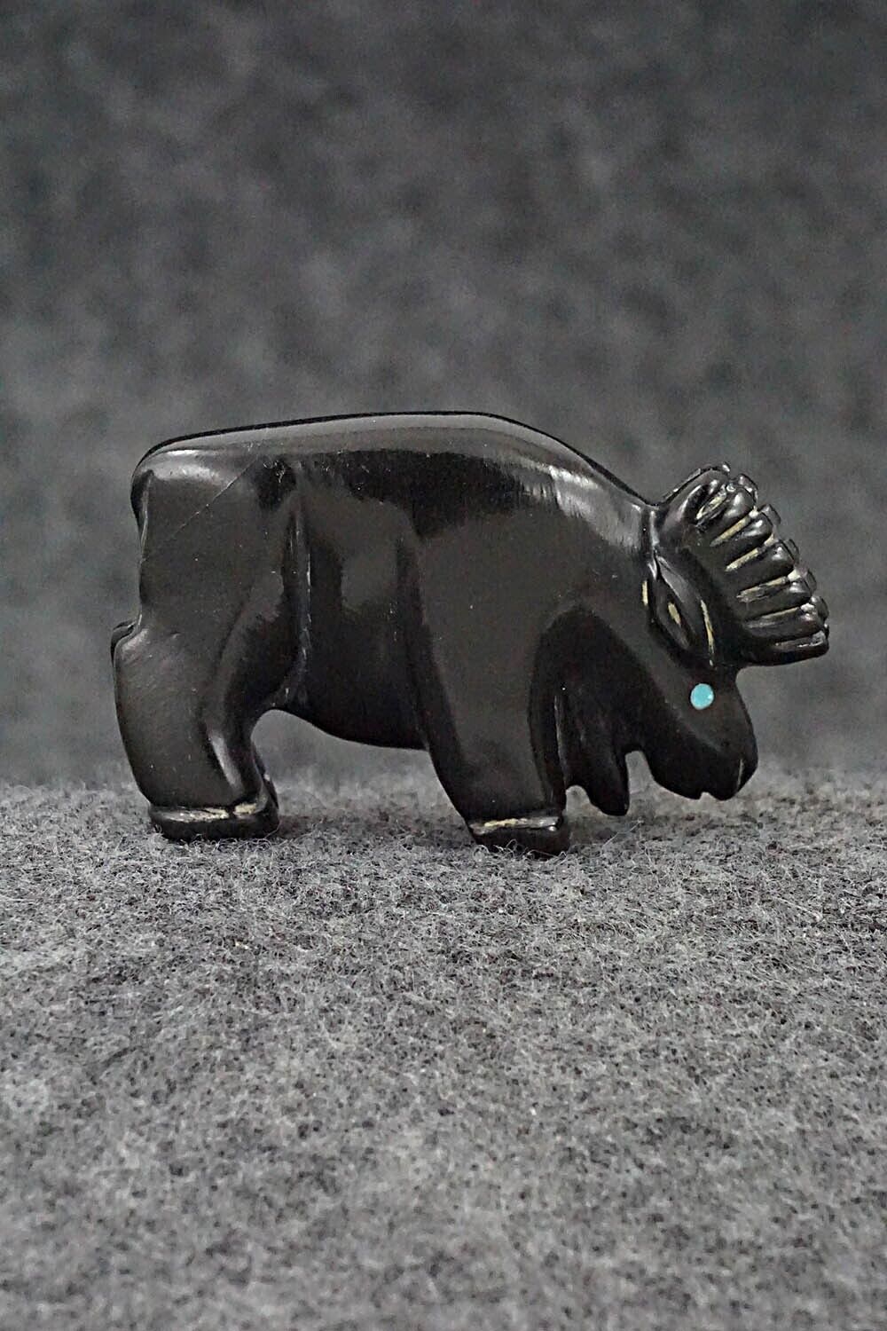 Moose Zuni Fetish Carving - Andres Quandelacy