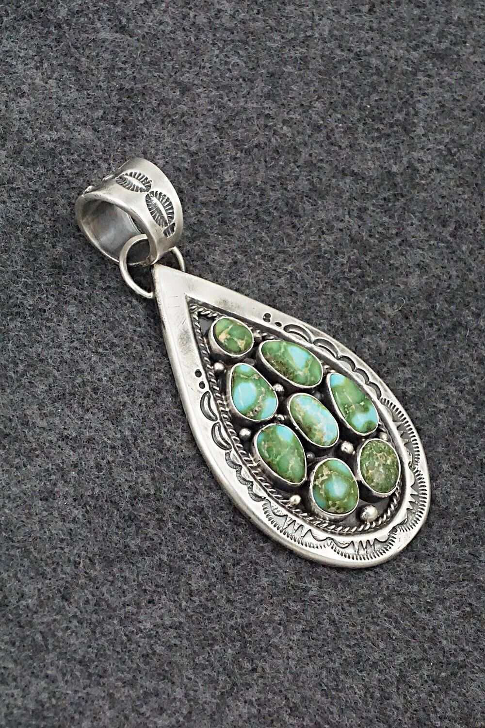 Turquoise & Sterling Silver Pendant - Samuel Yellowhair